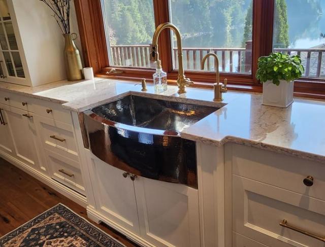 farmhouse kitchen sink install woodland wa
